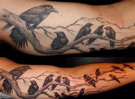 raven tattoo on back|60+ Mysterious Raven Tattoo Designs With Secret。